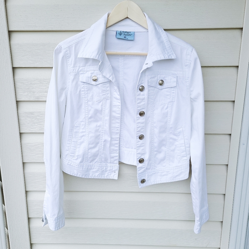 ➕Indigo Saints➕ White Jeam Jacket, Denim
